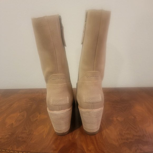 Sorel After Hours Beach Tan Suede Wedge Boot 8 1/2 NWOT/No Box - Picture 5 of 11